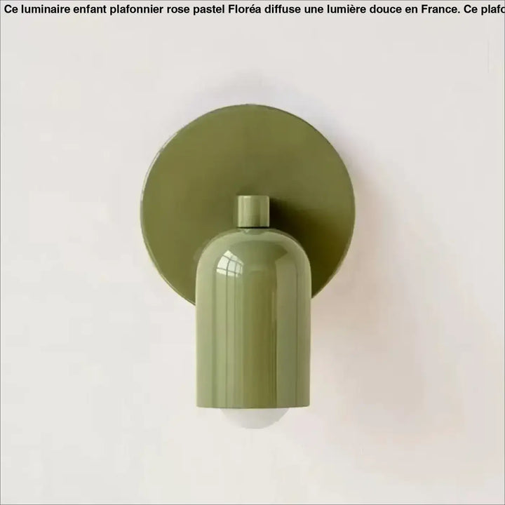 Applique murale olive en céramique design minimaliste avec forme bouteille et plaque circulaire suffit d’un couloir moderne
