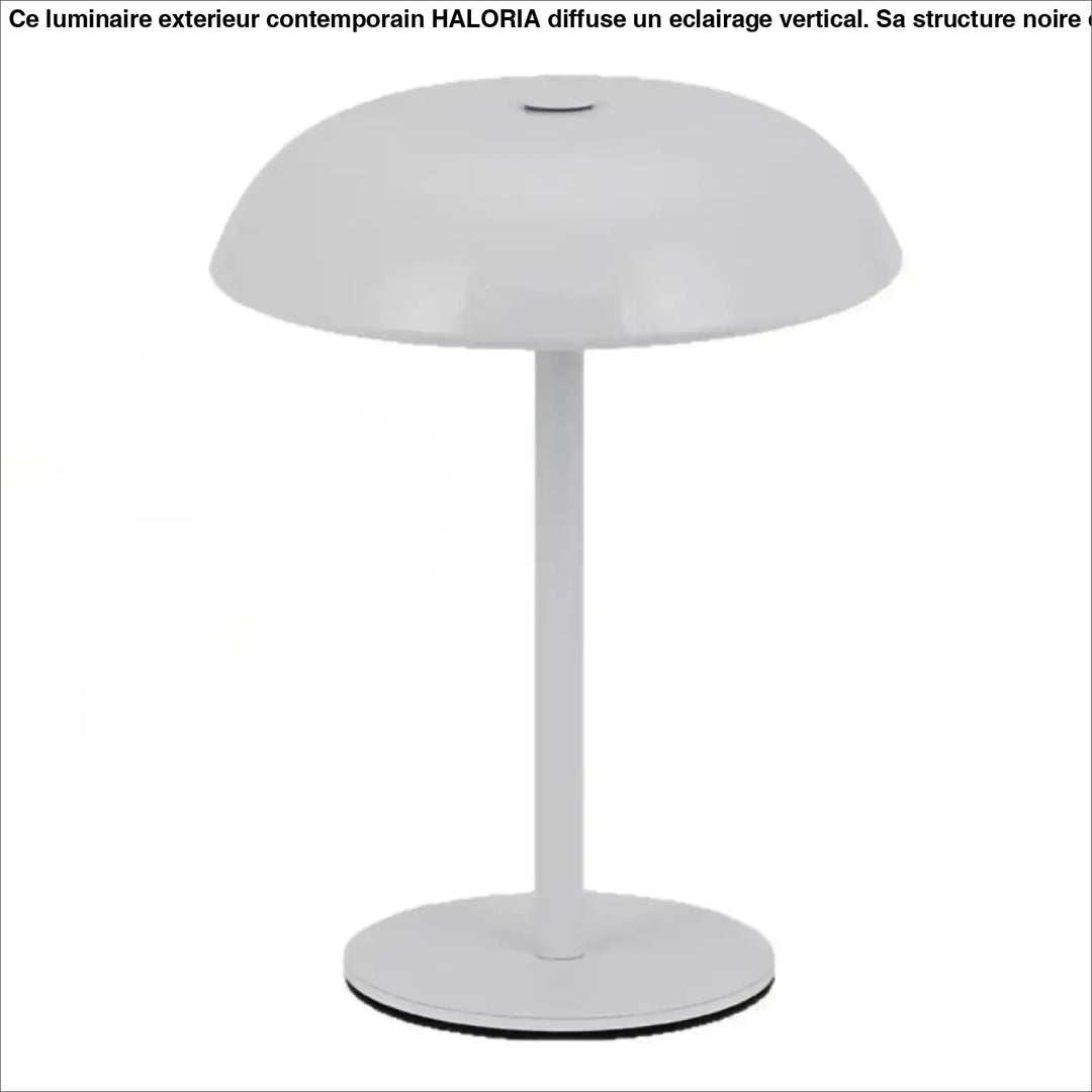 Lampe de table metany blanc à intensité variable avec design minimaliste et finition métallique lisse led à intensité