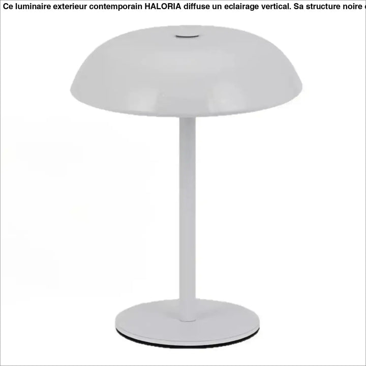 Lampe de table metany blanc à intensité variable avec design minimaliste et finition métallique lisse led à intensité