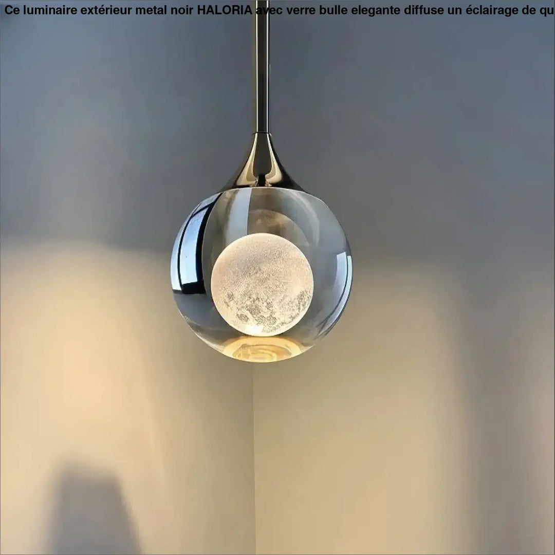 Suspension Moderne LED Goutte Cristal Et Fer Forgé Élégante

