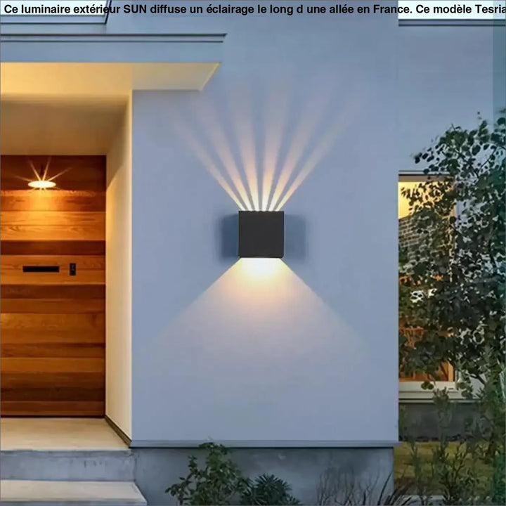Luminaire Extérieur IP65 Applique Noire Cube