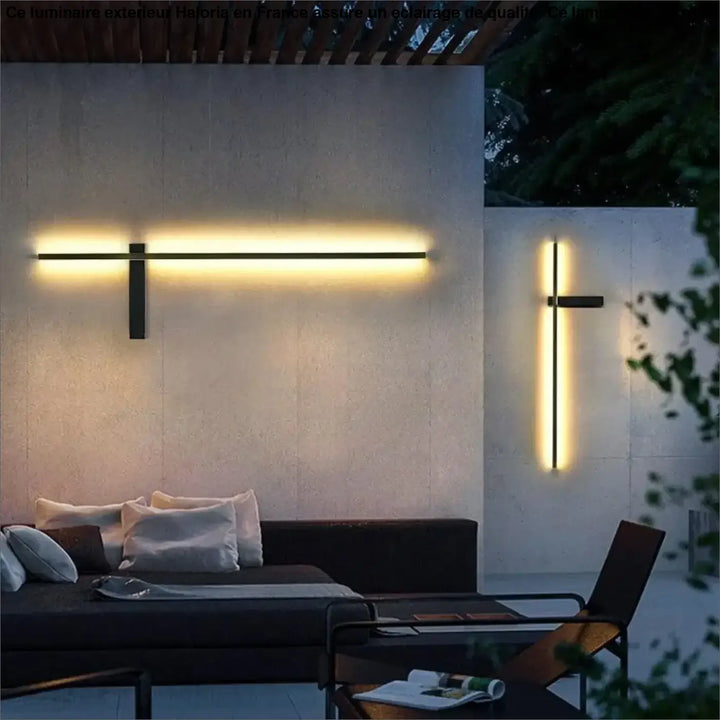 Luminaire Extérieur Sur Pied Applique Noire Croix