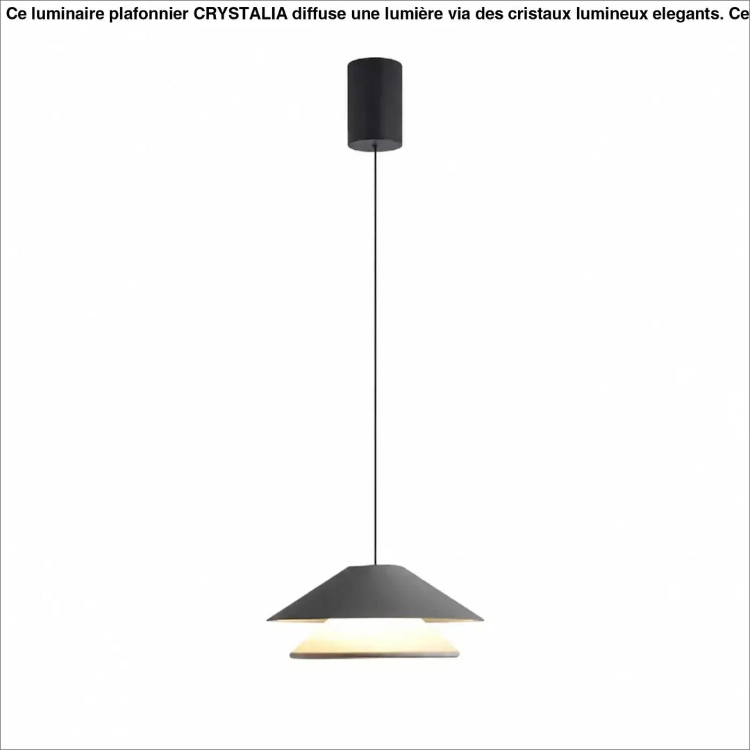 Suspension luminaire moderne noir avec abat-jour conique élégant pour intérieur contemporain luminaire moderne