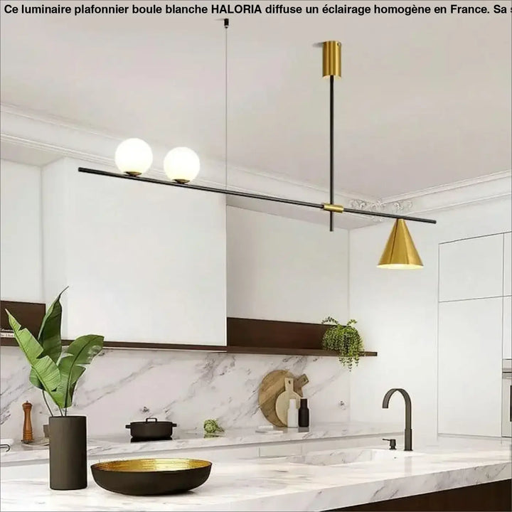 Luminaire Plafonnier Boule Blanche Moderne