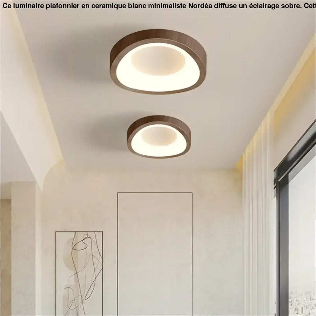 Plafonnier moderne en bois au style contemporain et design épuré