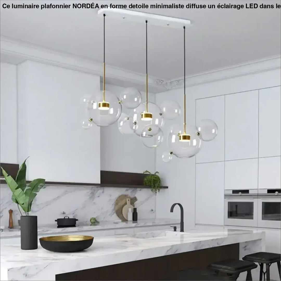 Italian Designer Glass Bubble Ball Pendant Chandelier for Kid Room Dining Kitchen Island Indoor House Decor Hanging