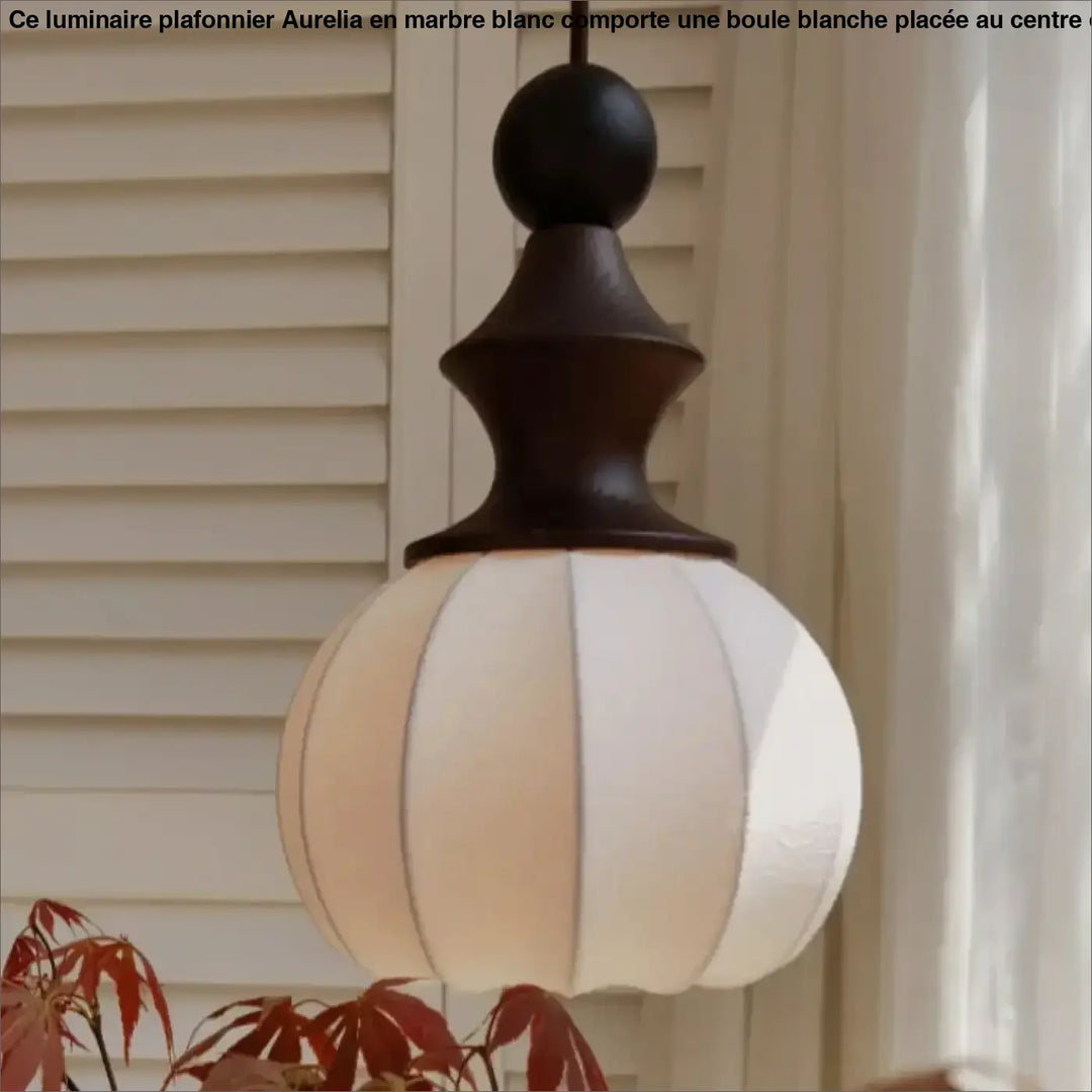 Suspension Luminaire Moderne En Tissu Et Bois Design Éclat Naturel
