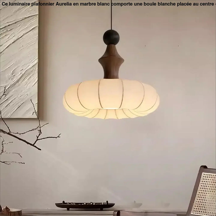 Suspension Luminaire Moderne En Tissu Et Bois Design Éclat Naturel