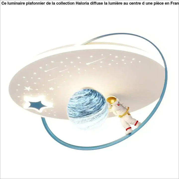 Suspension luminaire design planète et anneaux led moderne