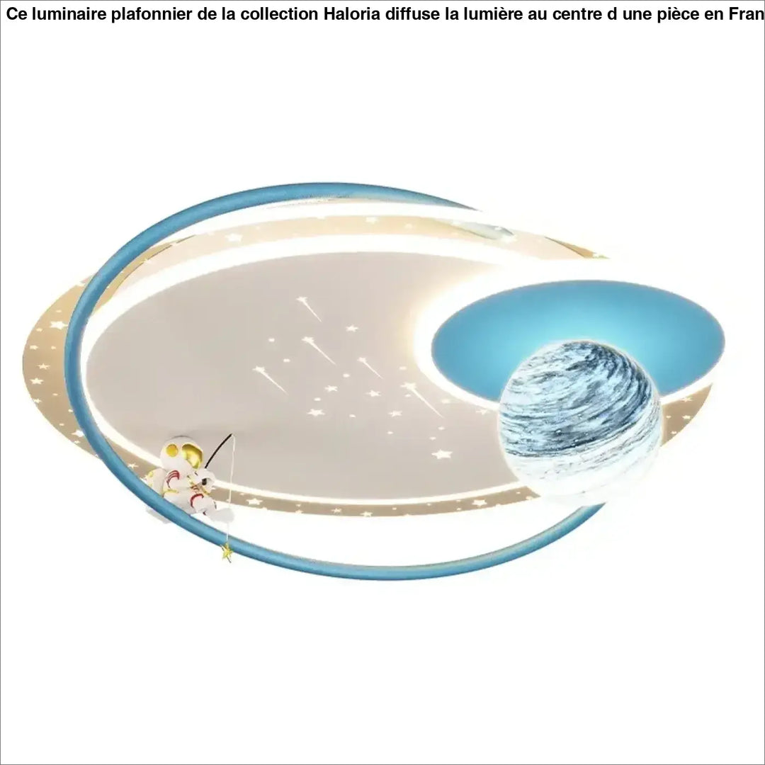 Suspension luminaire design planète et anneaux led moderne