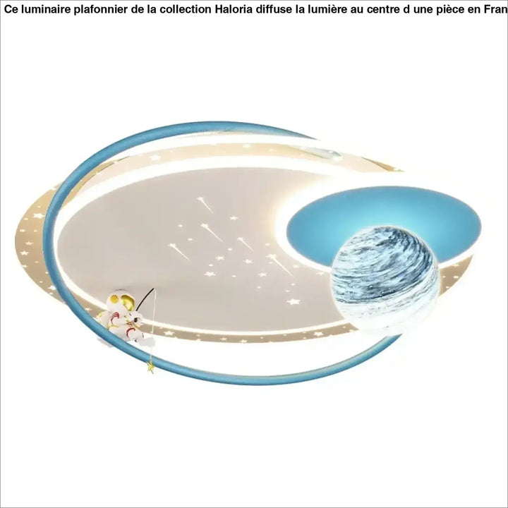 Suspension luminaire design planète et anneaux led moderne