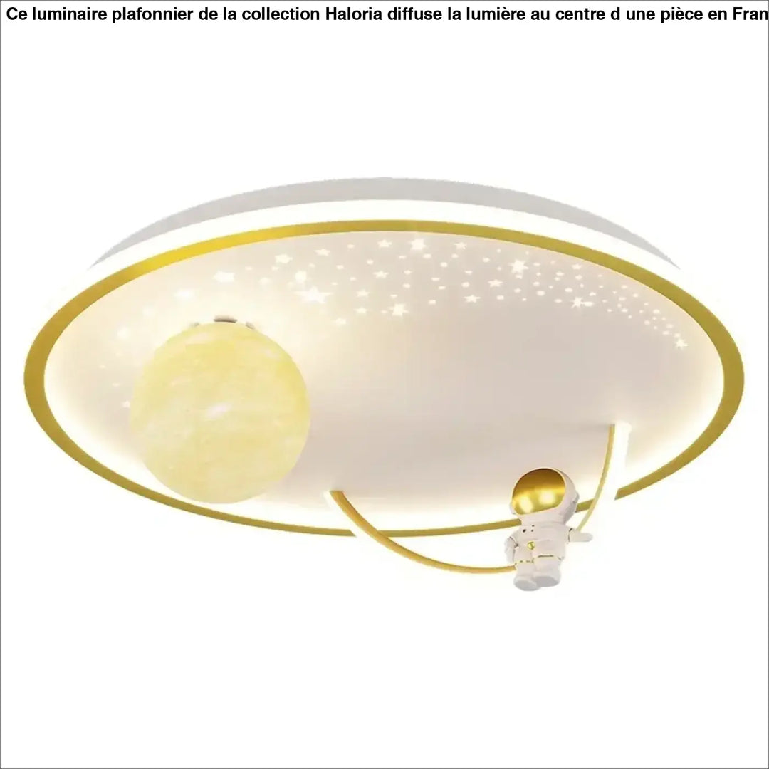 Suspension luminaire design planète et anneaux led moderne