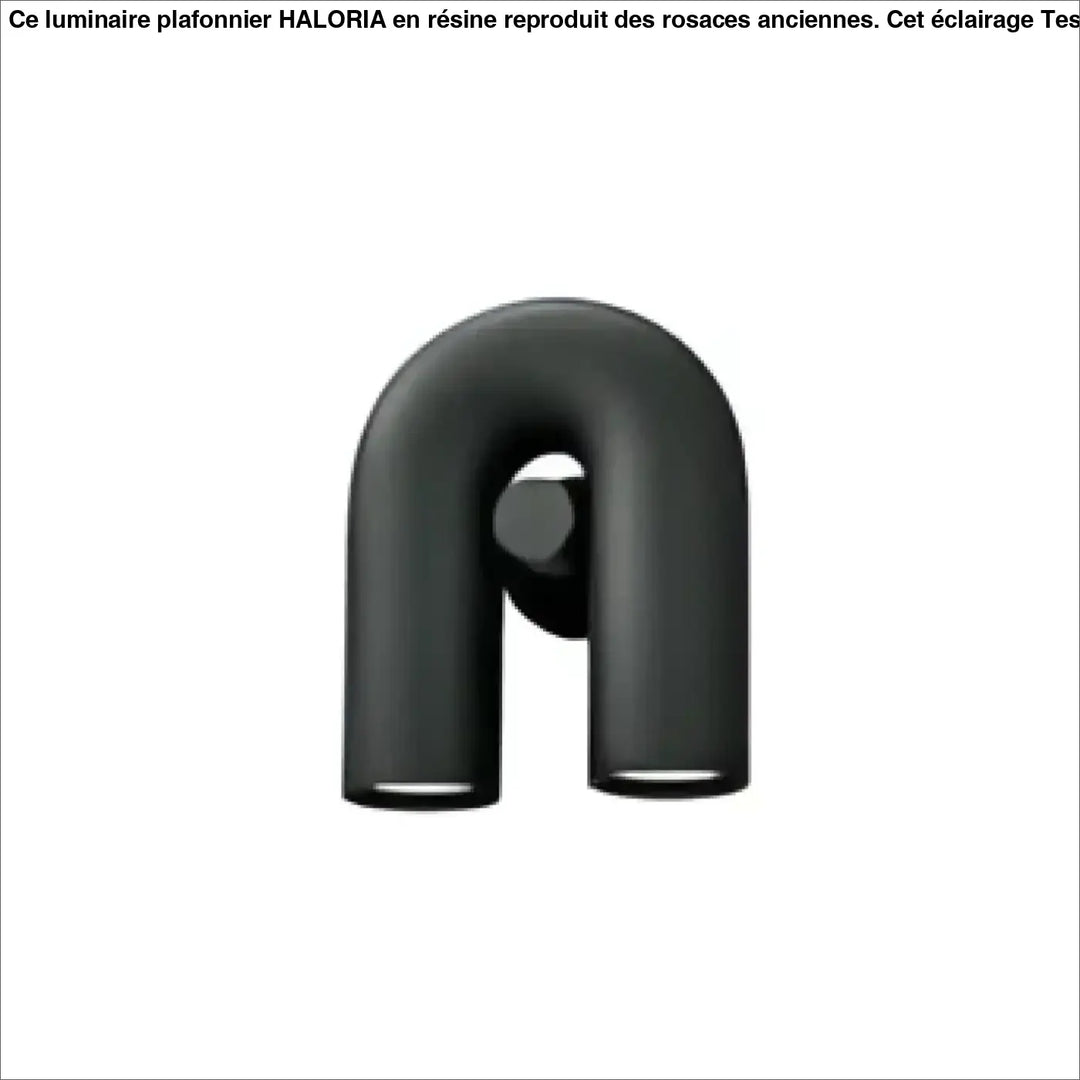Applique murale kora noir en forme de u avec design minimaliste et élégant pour support de téléphone