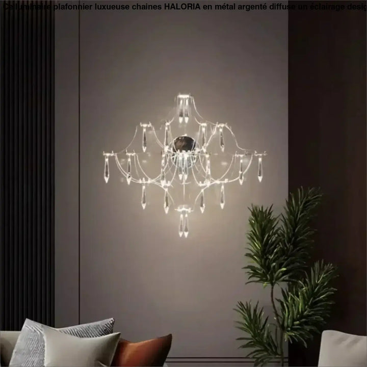 Suspension Design Lustre Moderne Cristal Verre Transparent