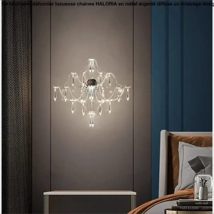 Suspension Design Lustre Moderne Cristal Verre Transparent