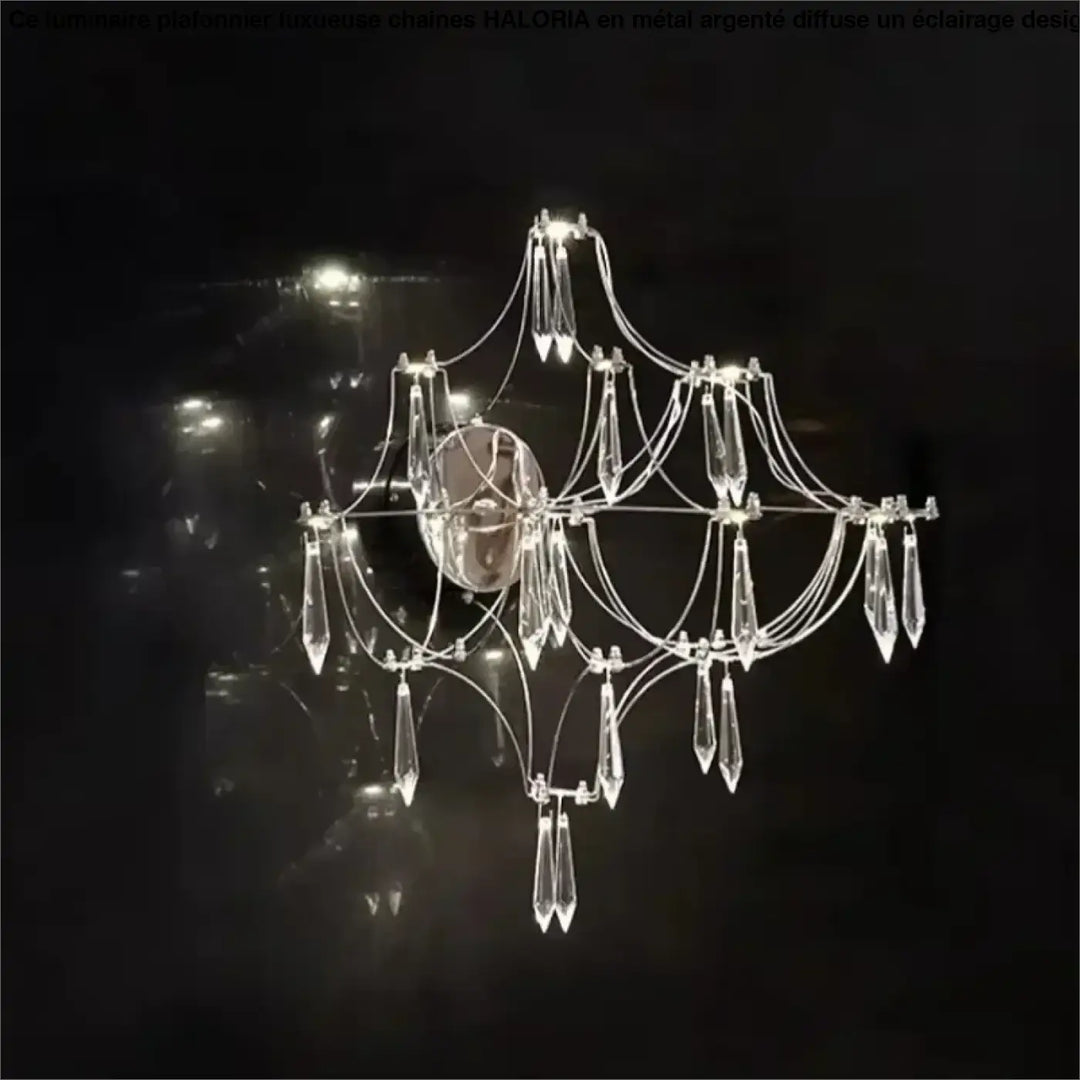 Suspension Design Lustre Moderne Cristal Verre Transparent