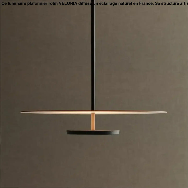 Suspension led minimaliste design disque moderne noir pureté