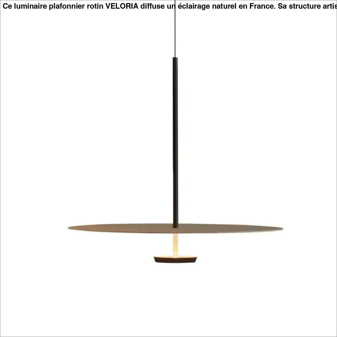 Suspension led minimaliste design disque moderne noir pureté