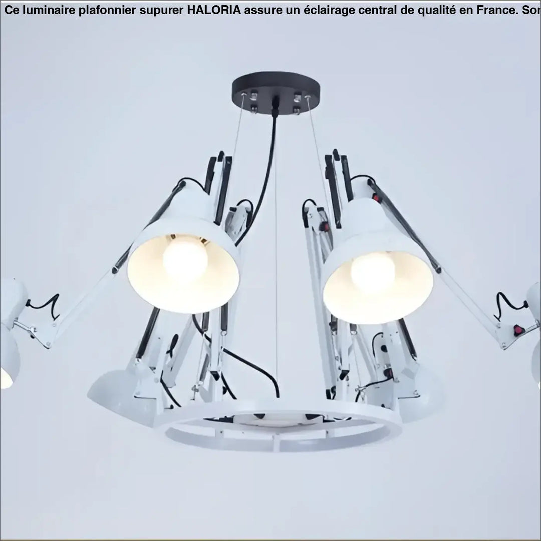 Plafonnier moderne têtes design noir éclairage led
