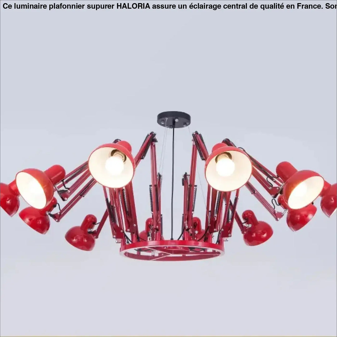 Plafonnier moderne têtes design noir éclairage led