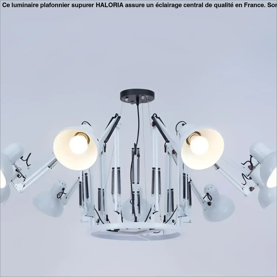 Plafonnier moderne têtes design noir éclairage led