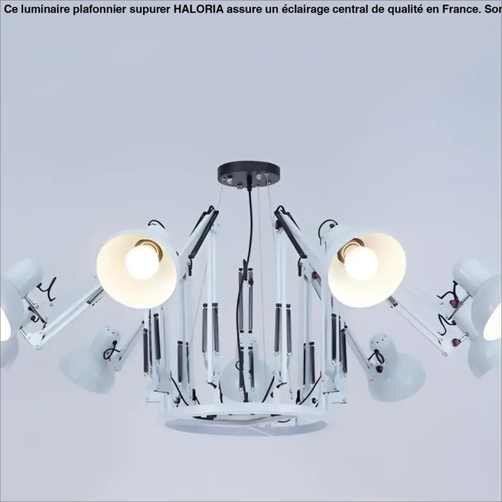 Plafonnier moderne têtes design noir éclairage led