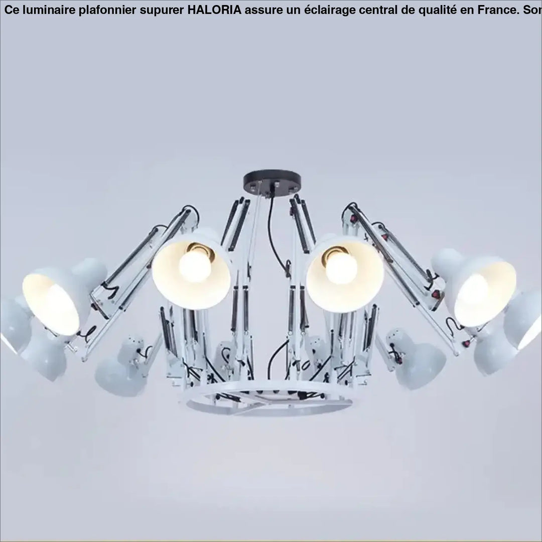 Plafonnier moderne têtes design noir éclairage led