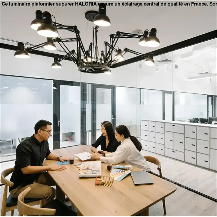 Plafonnier moderne têtes design noir éclairage led