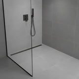 Caniveau de douche gri brossé