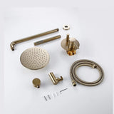 Colonne de douche encastrée or brossé