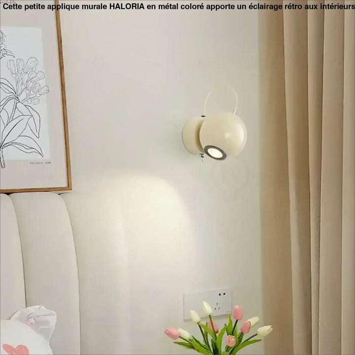 Petite Applique Murale Colorée Au Style Rétro Rouge Vert Beige