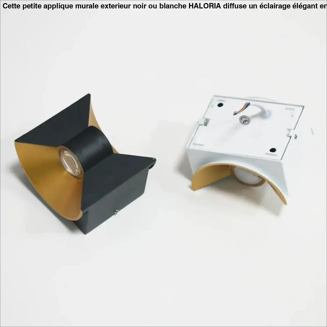 Petite Applique Murale Extérieur Aluminium Incurvée