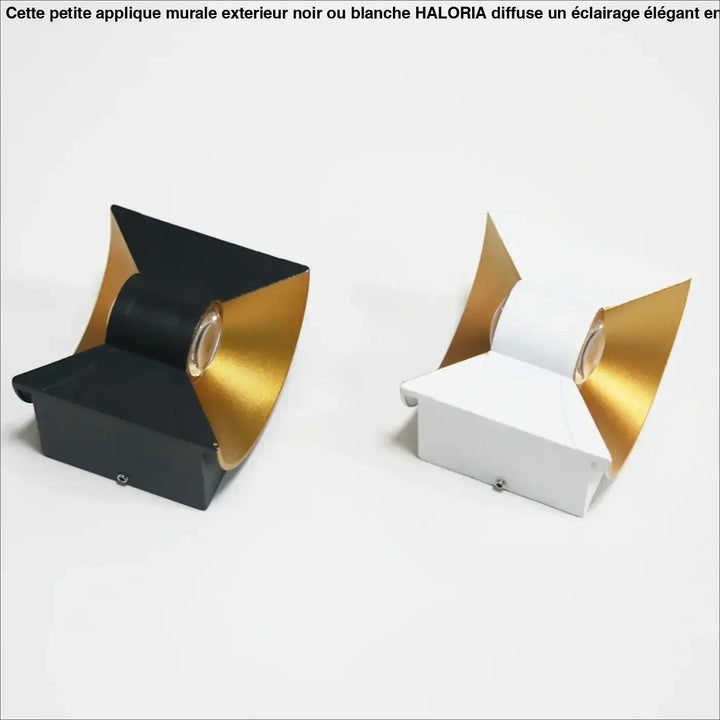 Petite Applique Murale Extérieur Aluminium Incurvée