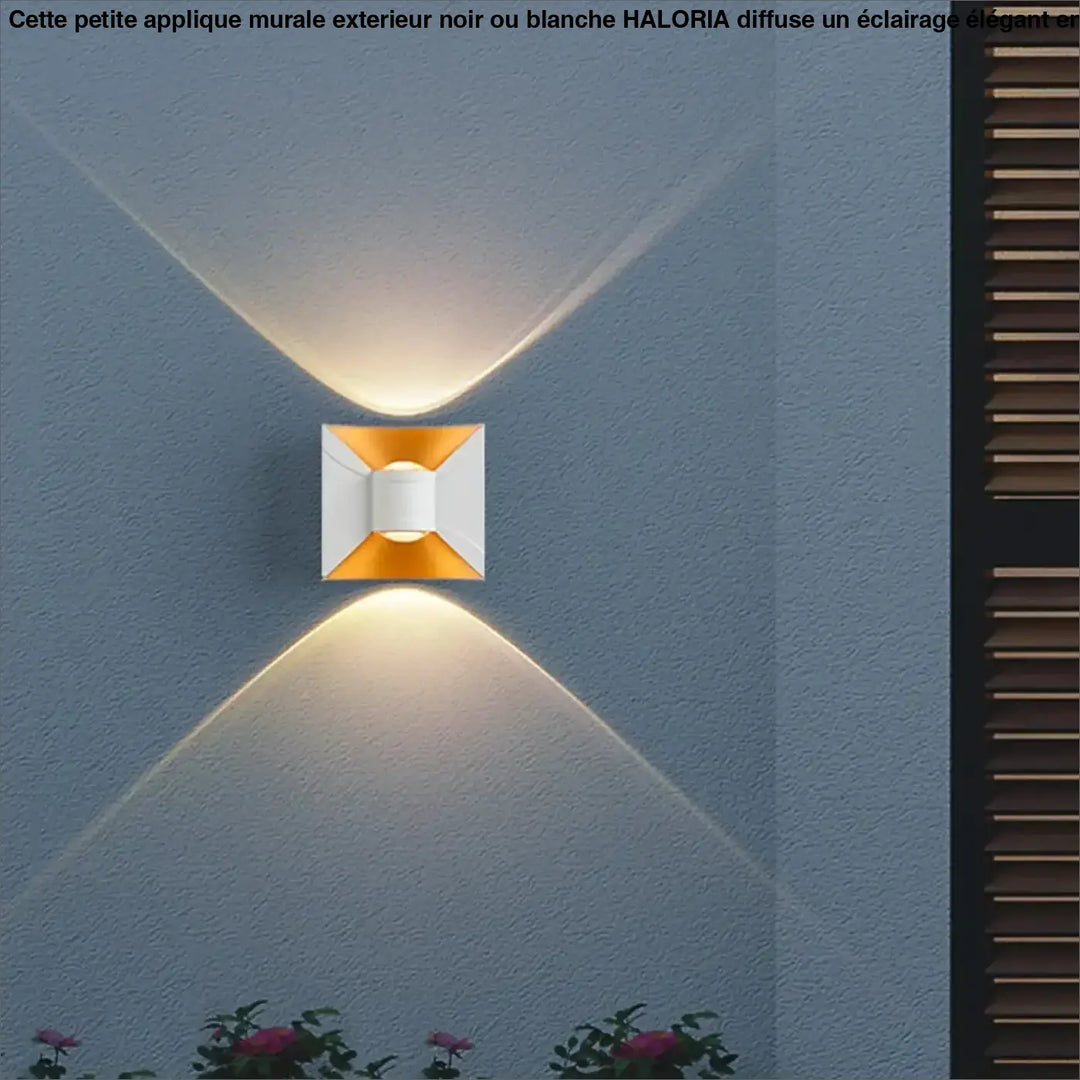 Petite Applique Murale Extérieur Aluminium Incurvée