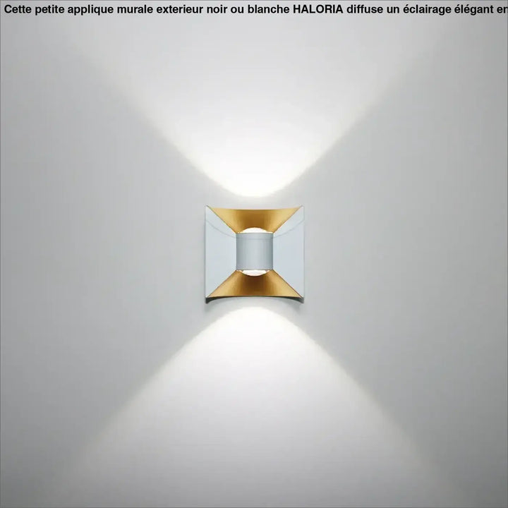 Petite Applique Murale Extérieur Aluminium Incurvée