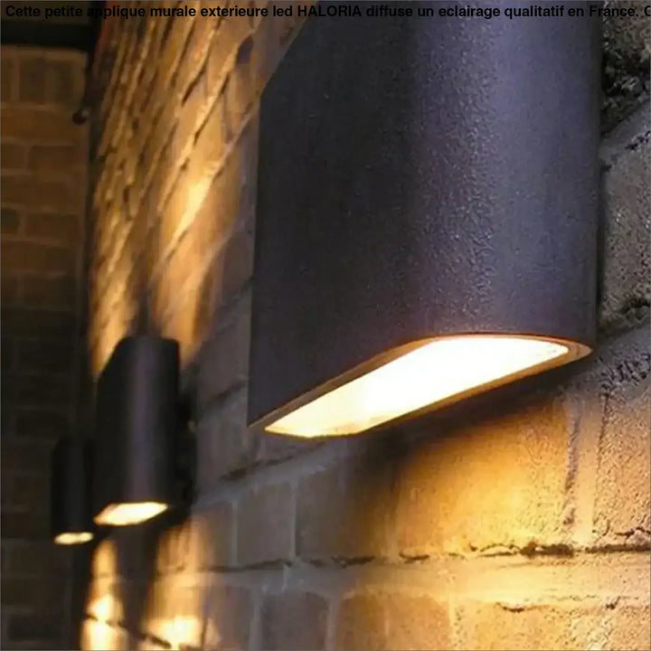 Petite Applique Murale Extérieure LED Noire ou Blanche