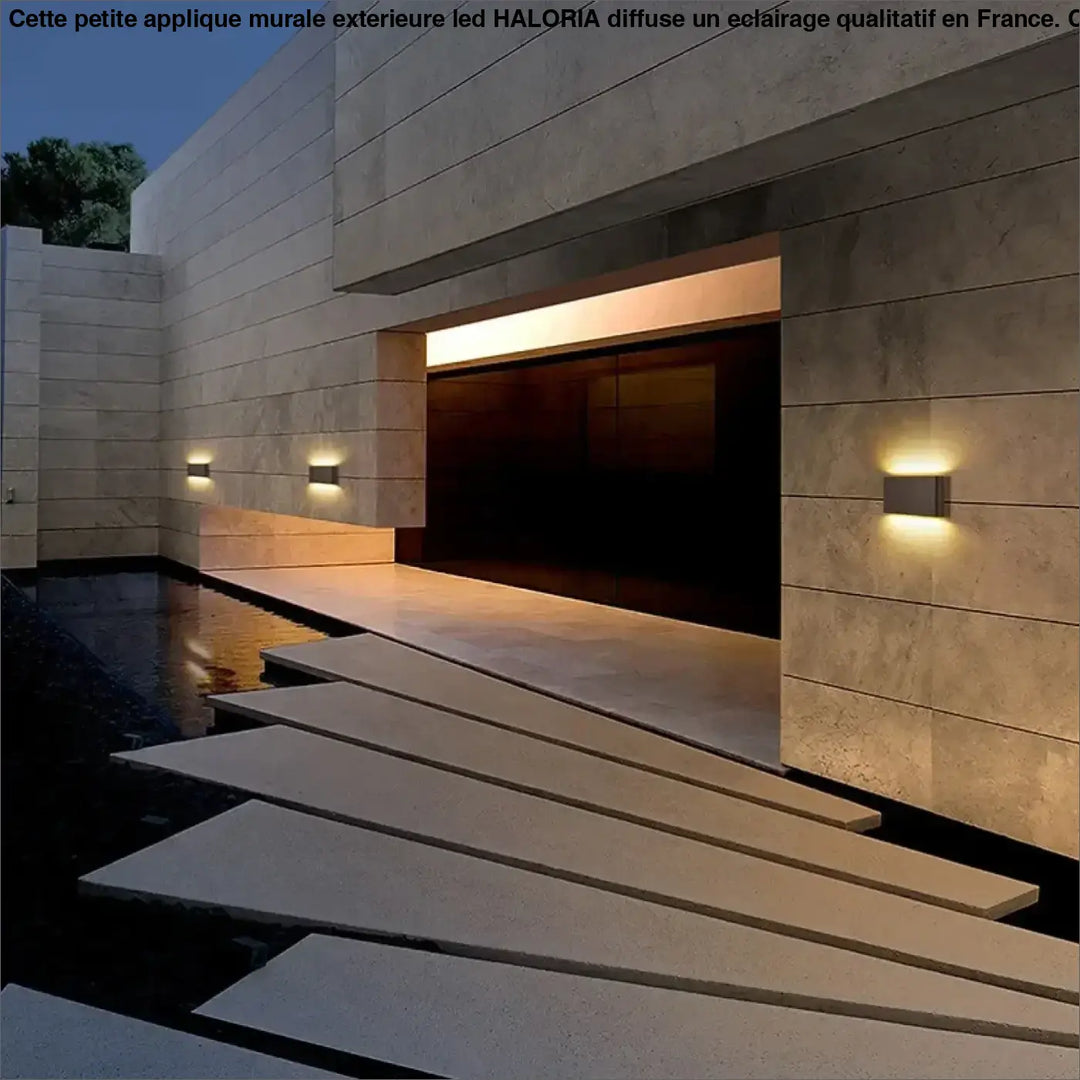 Petite Applique Murale Extérieure LED Noire ou Blanche