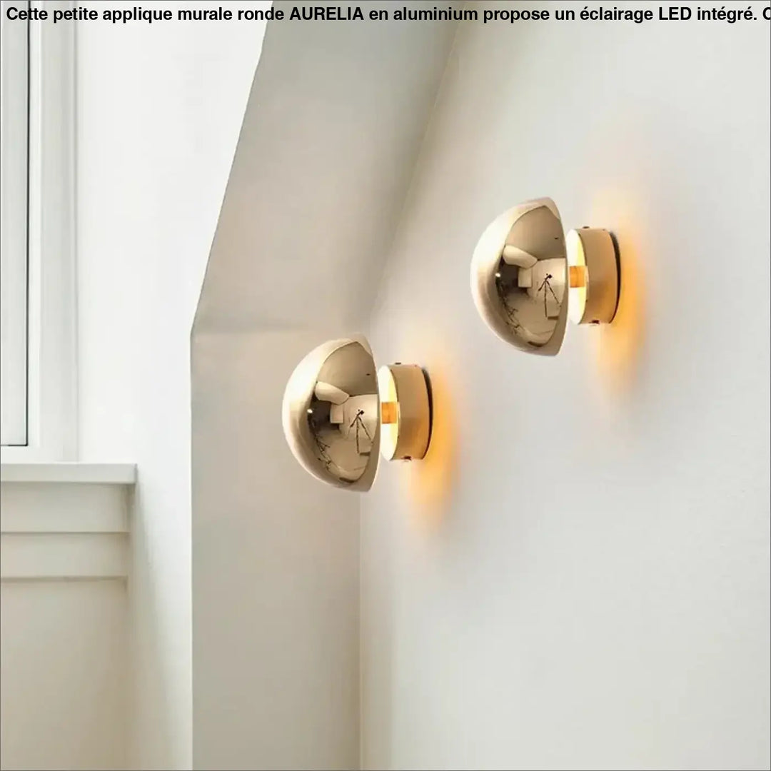 Petite Applique Murale Ronde En Aluminium