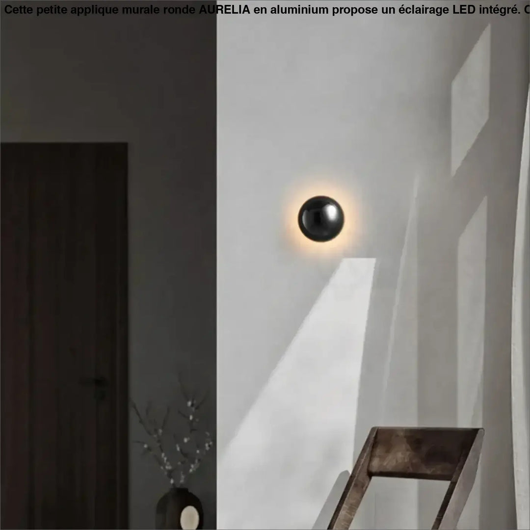 Petite Applique Murale Ronde En Aluminium
