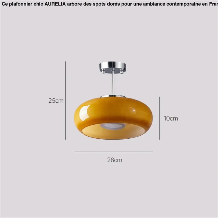 Retro ceiling light Bedroom Dining Room Antique Orange glass light France Style Medieval dining room Bauhaus yellow