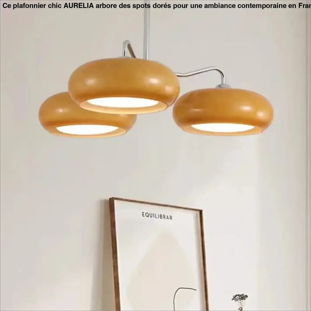 Retro ceiling light Bedroom Dining Room Antique Orange glass light France Style Medieval dining room Bauhaus yellow