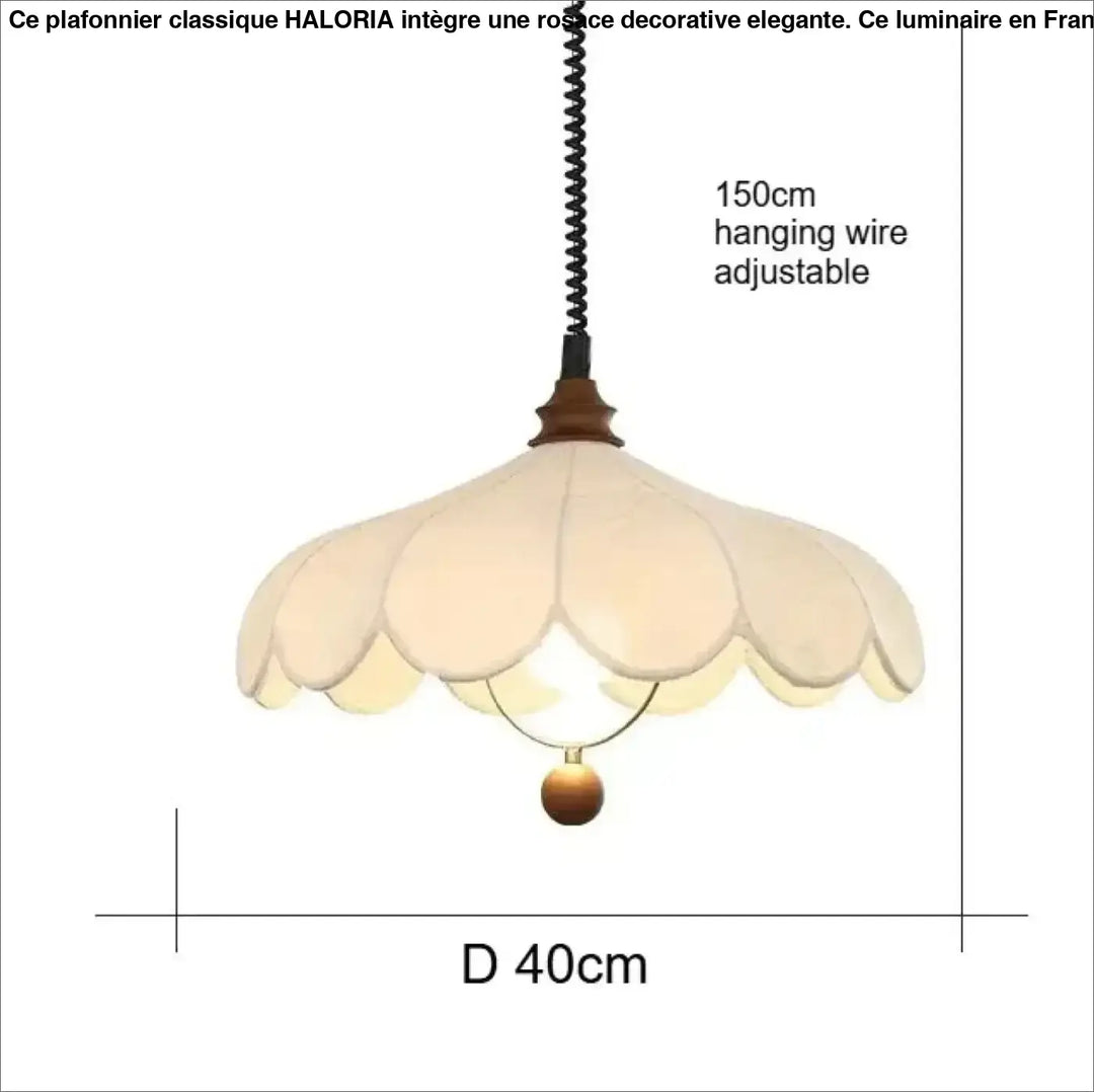 Suspension moderne en tissu ondulé blanc design élégant