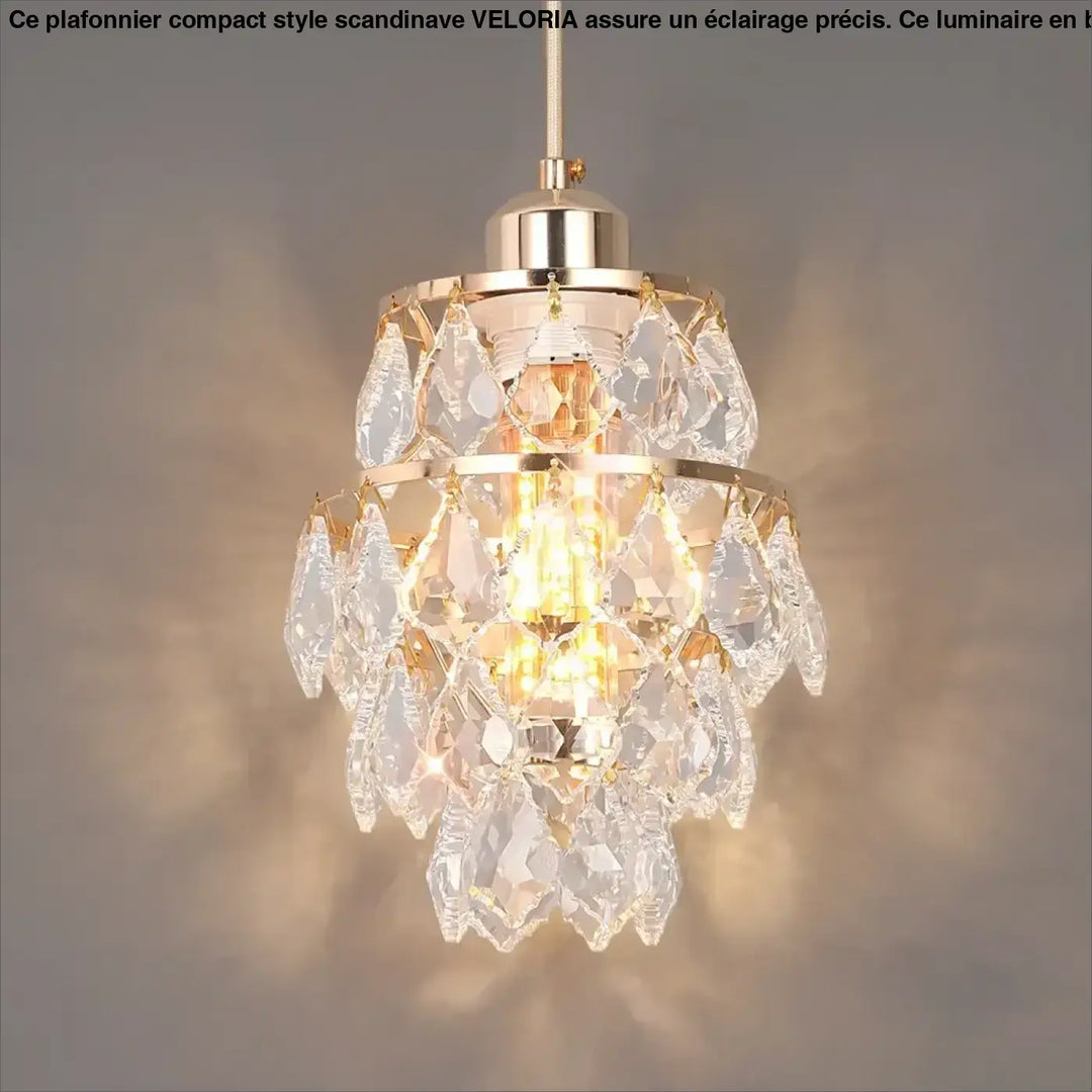 Suspension luminaire cristal forme géométrique