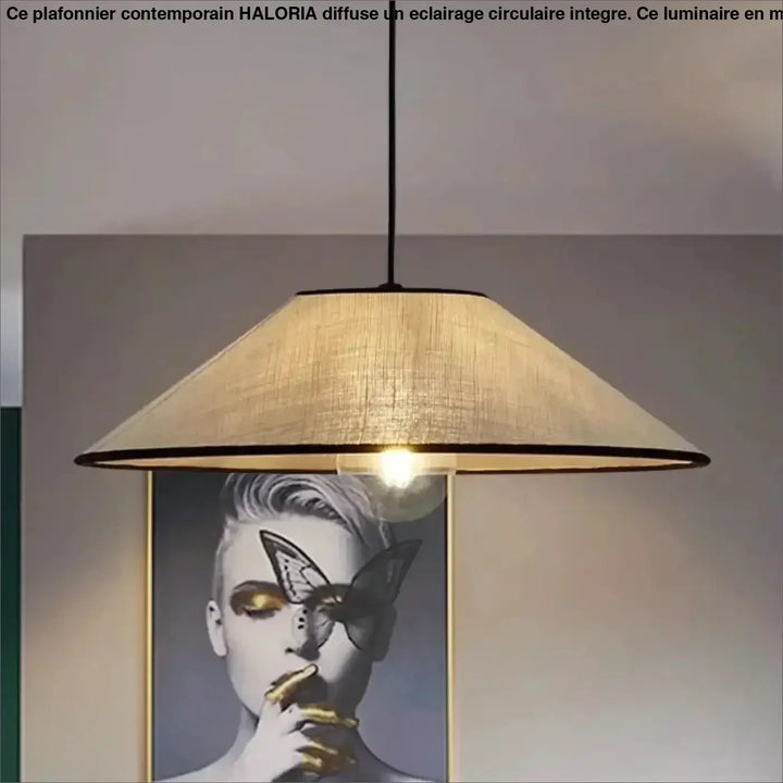 Suspension Tamisée En Lin Beige Pour Salon Ou Chambre


