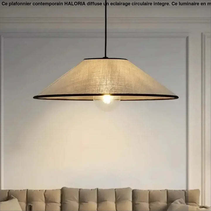 Suspension Tamisée En Lin Beige Pour Salon Ou Chambre

