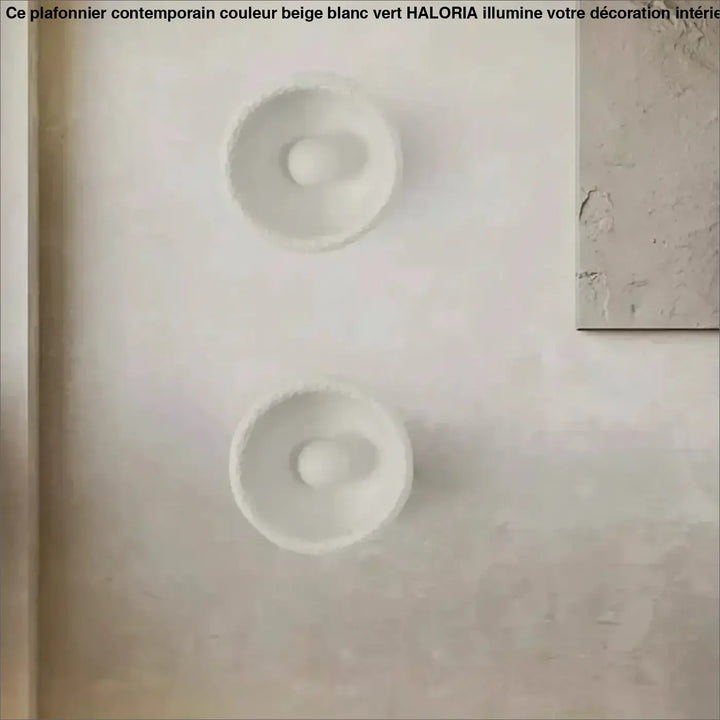 Applique murale ronde en céramique avec éclairage LED chaud

