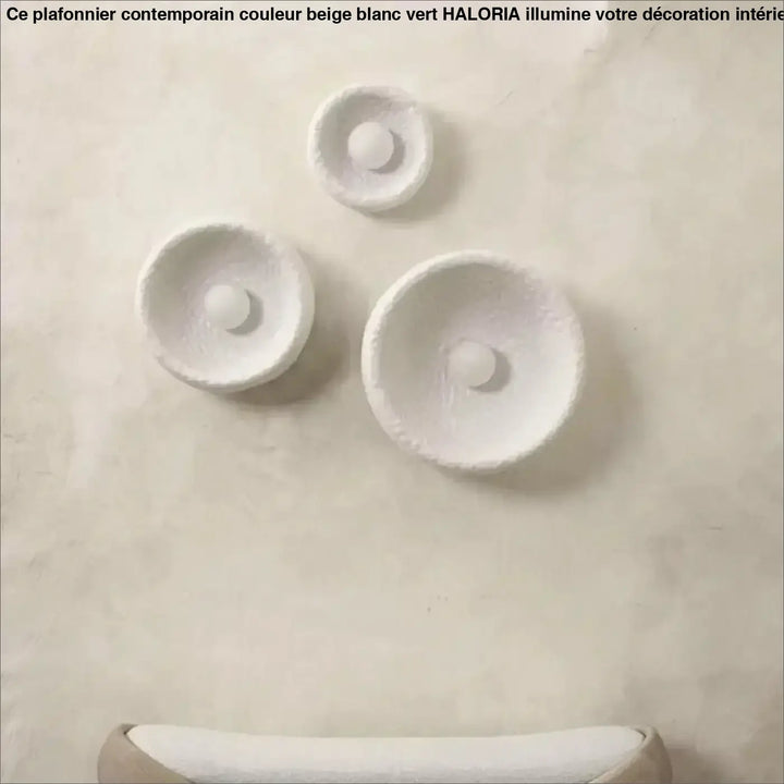 Applique murale ronde en céramique avec éclairage LED chaud

