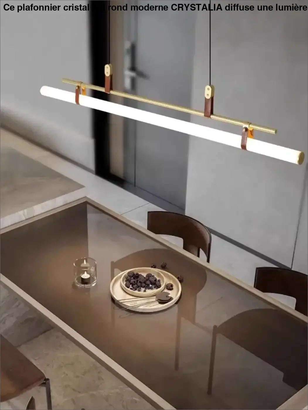 Suspension luminaire tube LED style industriel moderne

