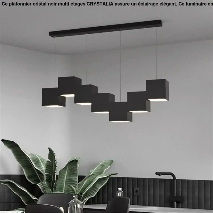 Suspension design led graphique linéaire style moderne chic