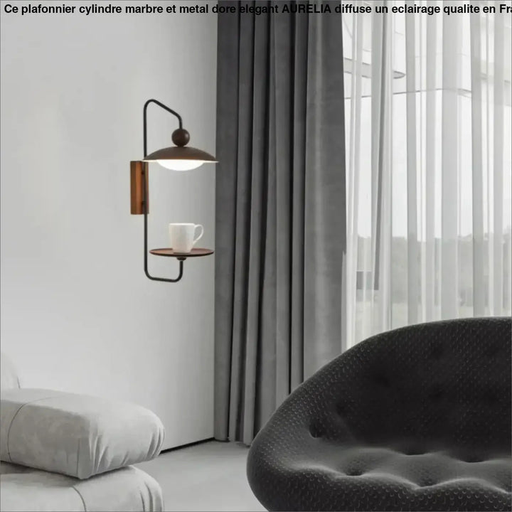 Applique led murale bois métal style scandinave élégant